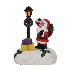 Χριστουγεννιάτικο Διακοσμητικό με Άγιο Βασίλη και Δώρα - LED (12cm)